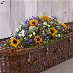 Sunflower Mix Casket Spray Large